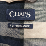 🌲 CHEMISE FLANELLE PERFORMANCE CHAPS M (G) CARREAUX BLEU MARINE NOIR LOGO BRODÉ