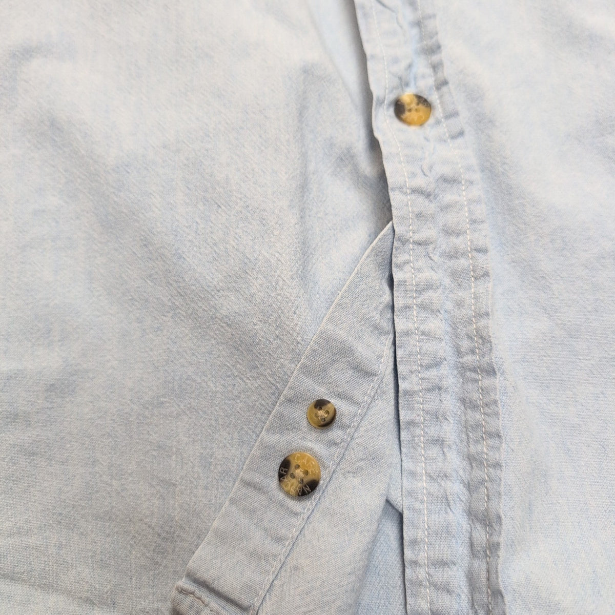 Chemise Jean NASCAR Café Authentic Bleu Clair Vintage Taille M