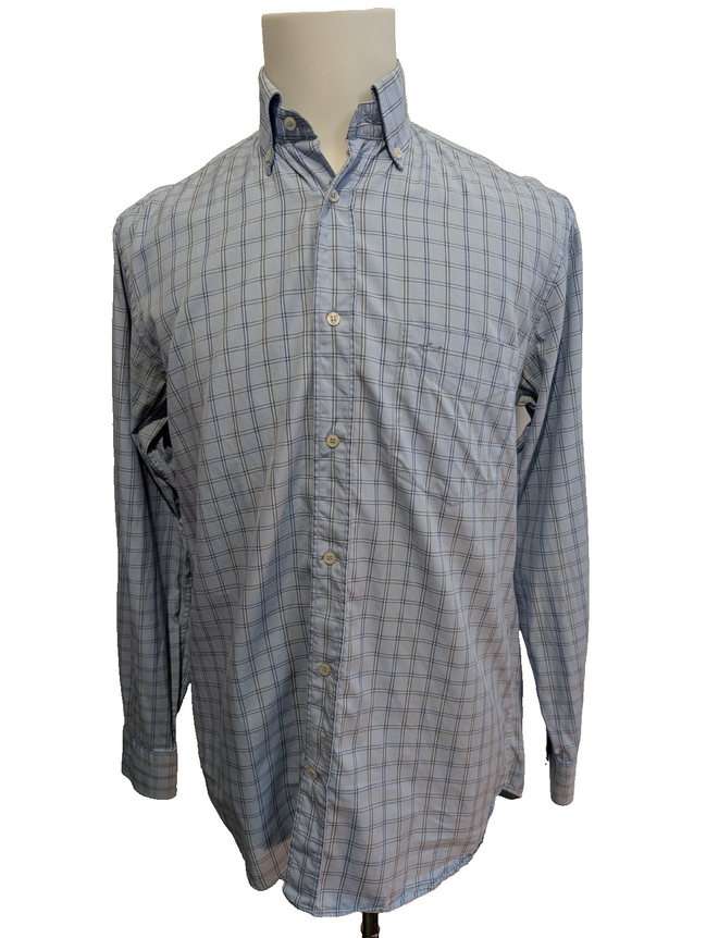 🦈 CHEMISE PAUL & SHARK Yachting Carreau Bleu S TG Homme 100% Coton