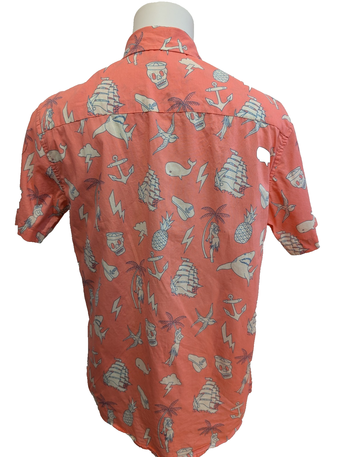 Chemise Hawaïenne Public Access - Motif Pirate, Requin & Baleine - Taille M