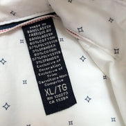 Chemise Wrangler Western Stretch Blanche à Motifs - Taille XL (Coupe Longue)