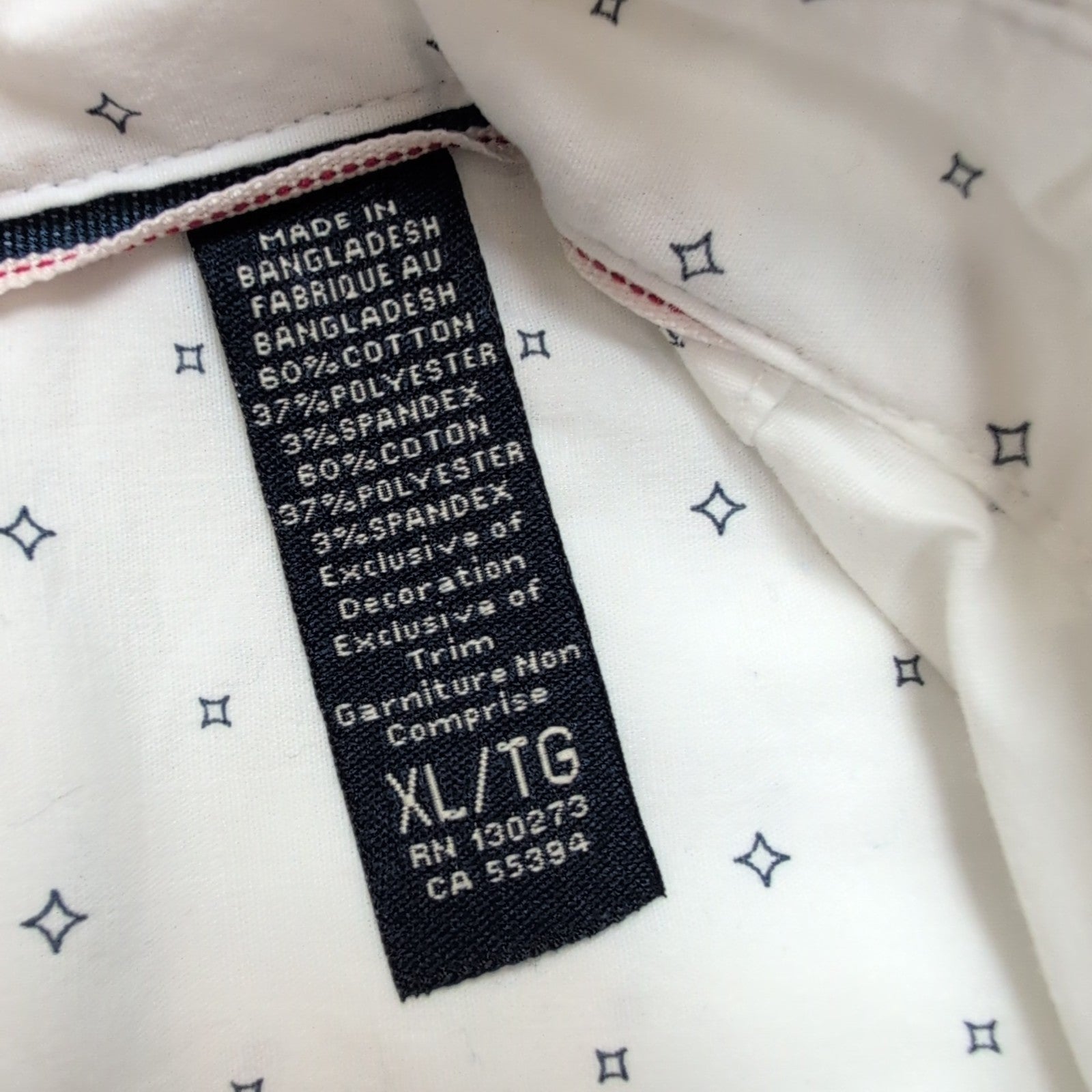 Chemise Wrangler Western Stretch Blanche à Motifs - Taille XL (Coupe Longue)
