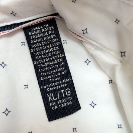 Chemise Wrangler Western Stretch Blanche à Motifs - Taille XL (Coupe Longue)