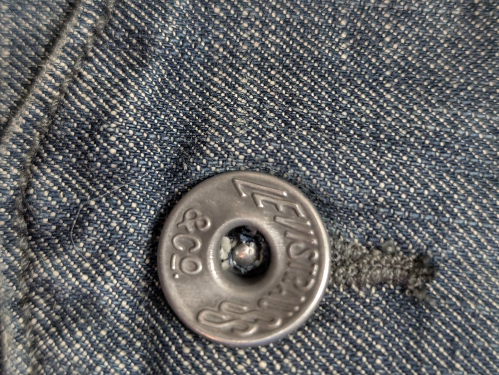 Jean Levi's 514 Homme Vintage Bleu Foncé W36 L32 Denim Poche Arrière Rabat