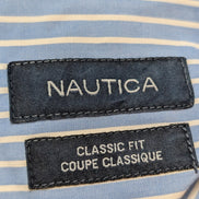 Chemise Nautica à Rayures Bleues & Blanches - Taille M