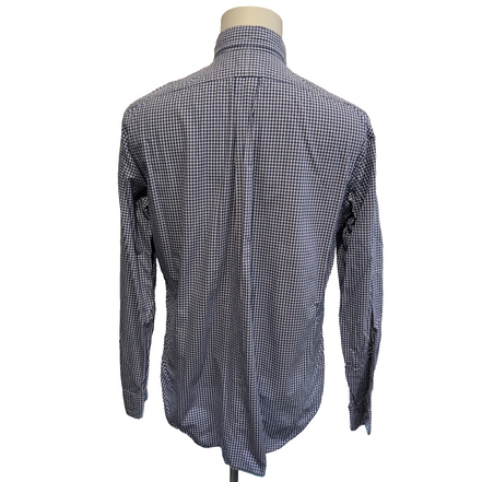 Chemise Ralph Lauren M Bleue Carreaux Classic Fit Shirt Button Down Logo Jaune