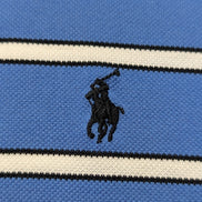 Polo manches courtes Polo Golf Ralph Lauren XL bleu rayures coton Pima