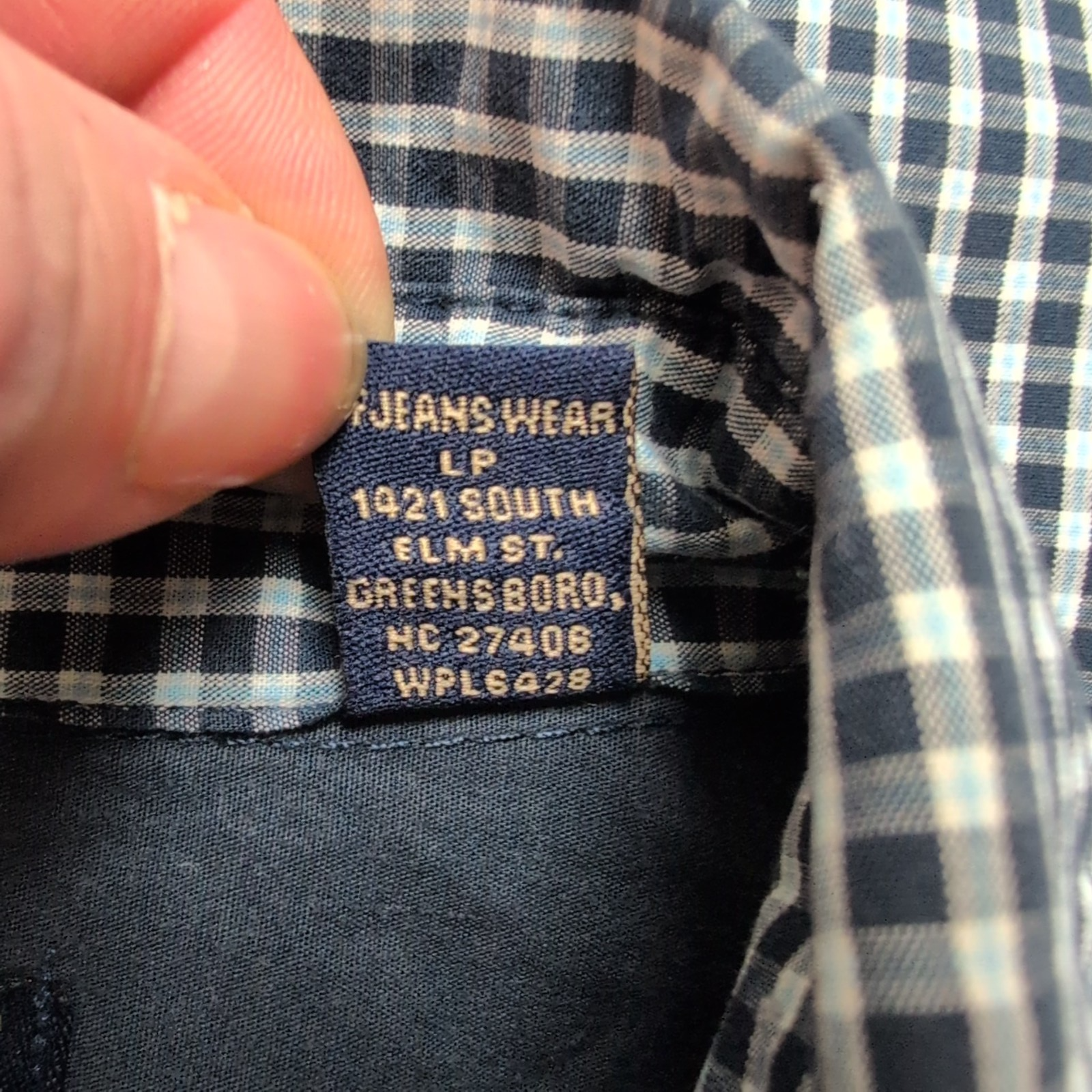 Wrangler Chemise Manche Courte Bleu Marine Petits Carreaux 2XL Une Poche