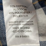 👖 Chemise LEE S Flanelle Poly-Coton Carreaux Bleu Jaune |299S