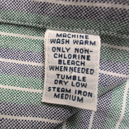 Chemise Ralph Lauren Yarmouth M/L Oxford Rayures Bleu Vert Button Down Shirt