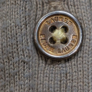 Gilet Lauren Ralph Lauren Femme Kaki Boutons Or Gravés - Taille S