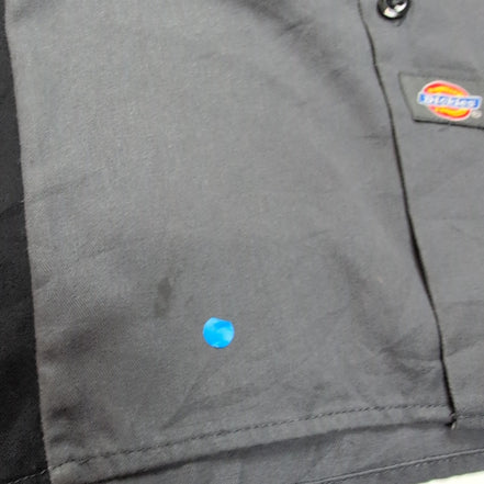 Chemise Dickies L Noir Gris Manches courtes 2 Poches Workwear Poche Stylo