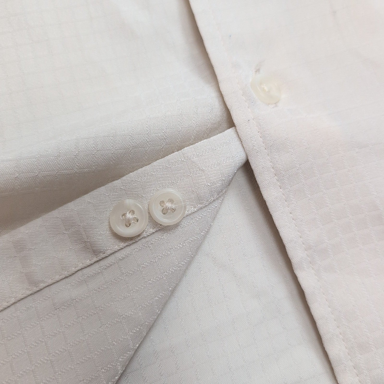 Chemise Hawaïenne Croft & Barrow Polyester Beige Carreaux L