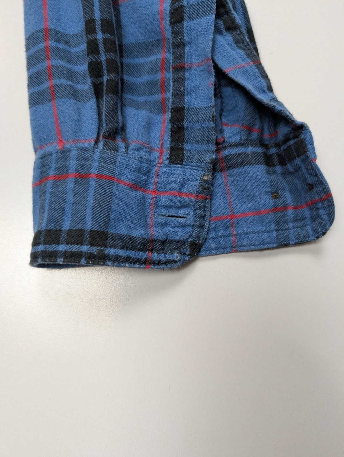 Chemise L.L. BEAN Flanelle Vintage Carreaux Bleu Noir Manches Longues Taille XL