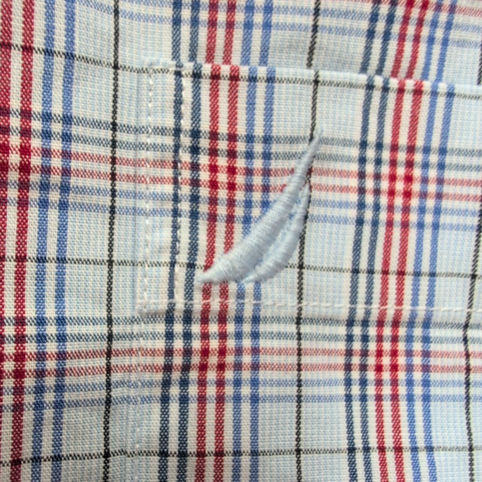 Chemise Nautica Taille L Bleue Rouge à Carreaux 100% Coton Manches Longues