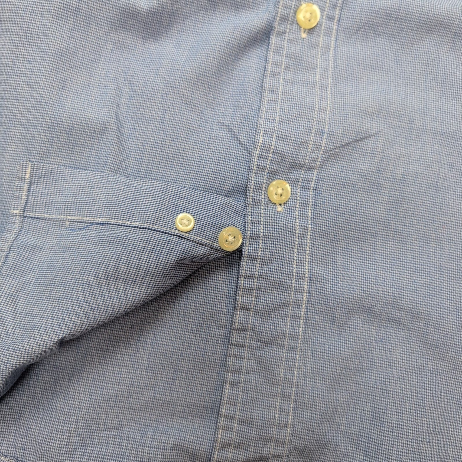 Chemise CHAPS bleue unie 1 poche manches courtes taille L homme