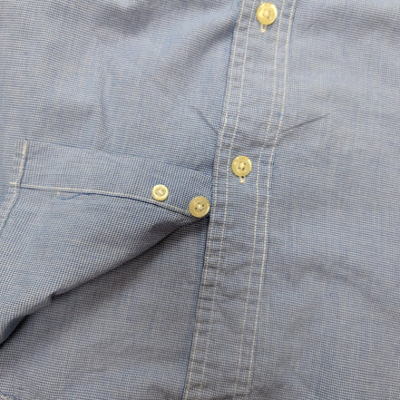 Chemise CHAPS bleue unie 1 poche manches courtes taille L homme