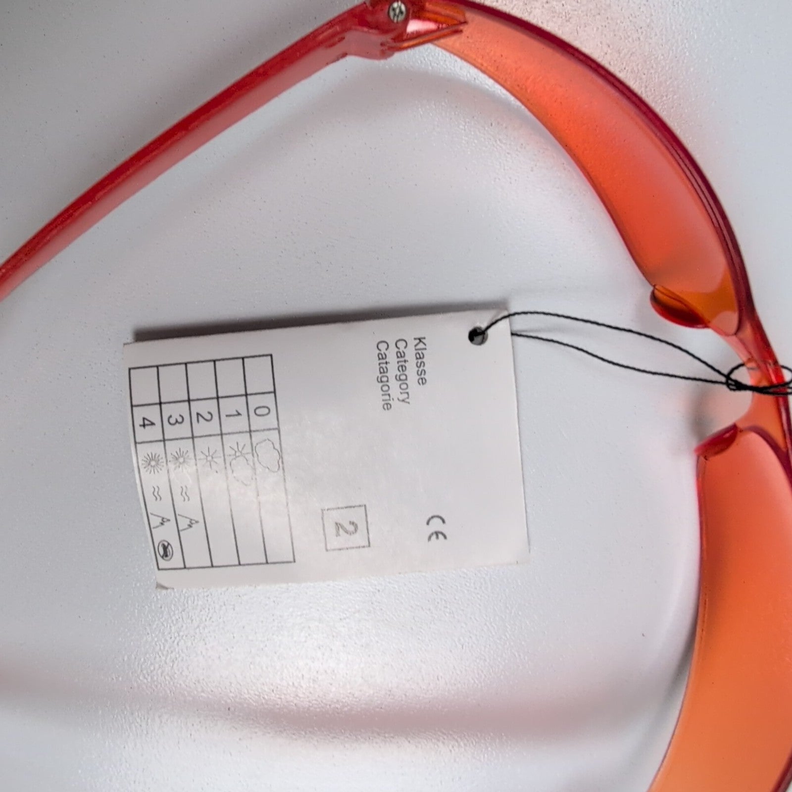 Lunettes de soleil Masque Orange Style Sport Rectangulaire Y2K
