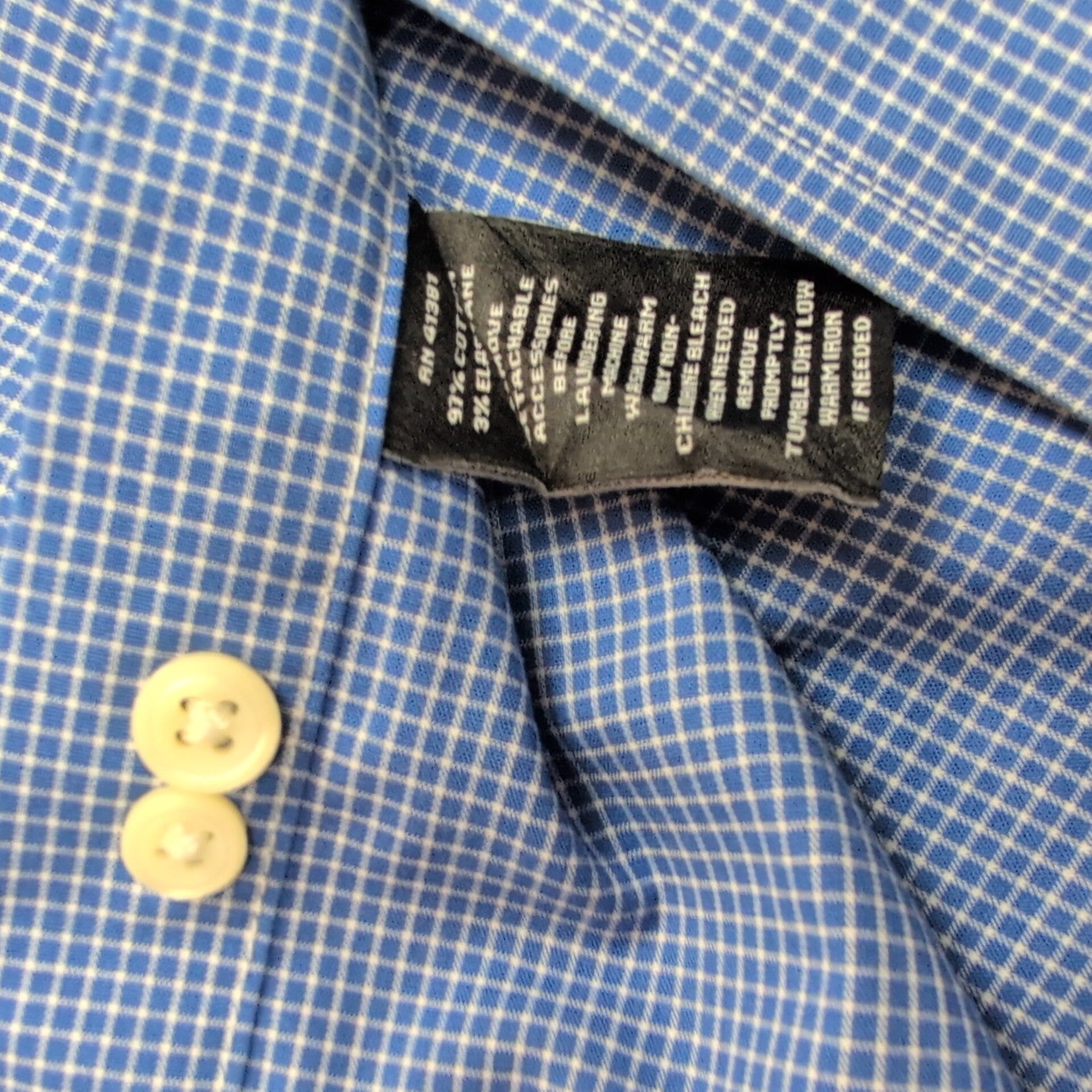 Chemise Lauren Ralph Lauren Bleue À Petits Carreaux Slim Fit Taille L XL