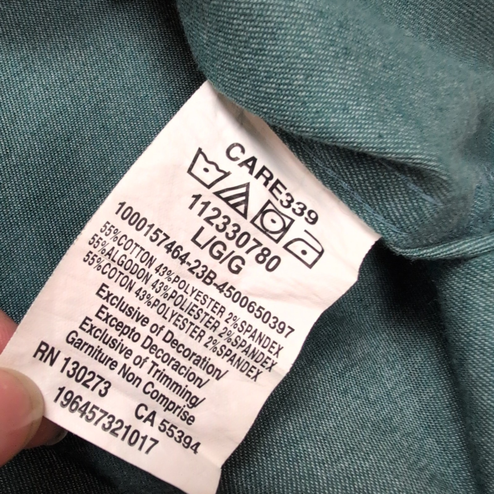 Chemise WRANGLER Homme L Verte Unie Manches Courtes 2 Poches à Rabat