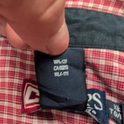 Chemise CHAPS rouge bordeaux à carreaux manches courtes taille XL 1 poche homme