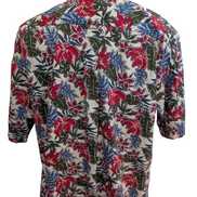 Chemise Hawaïenne TRADER BAY 100% Coton Fleurs Rouges & Vertes - Taille L