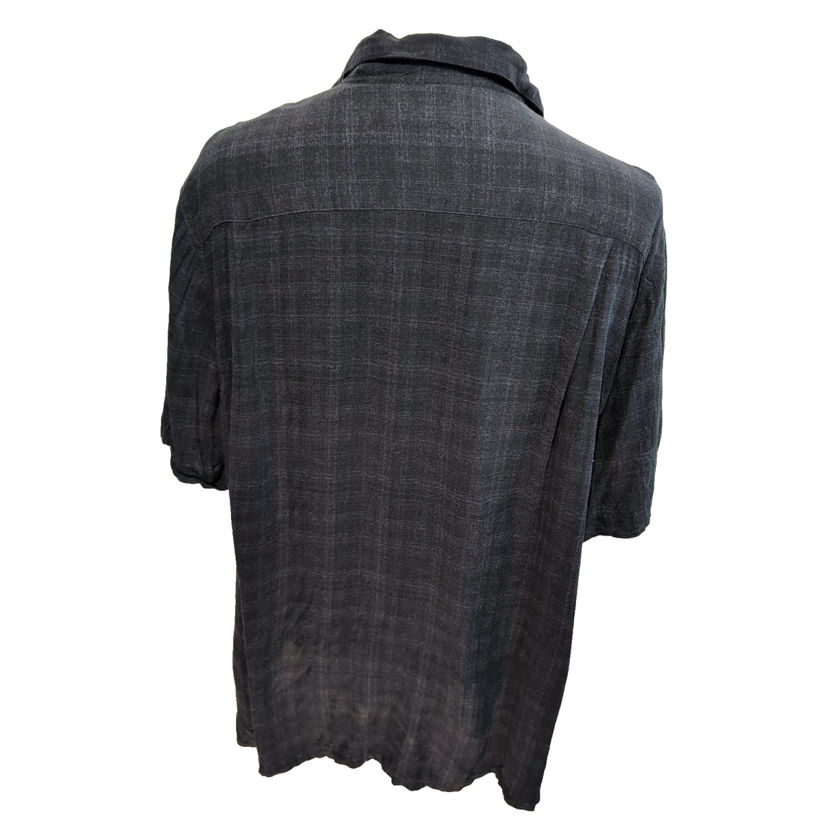 Chemise Hawaïenne Batik Bay Rayonne Noir Motif Palmiers XL