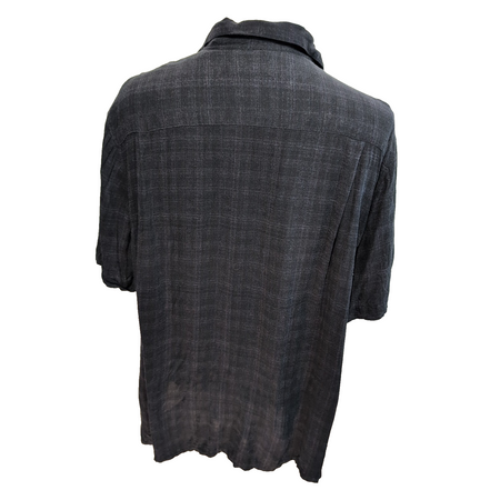 Chemise Hawaïenne Batik Bay Rayonne Noir Motif Palmiers XL