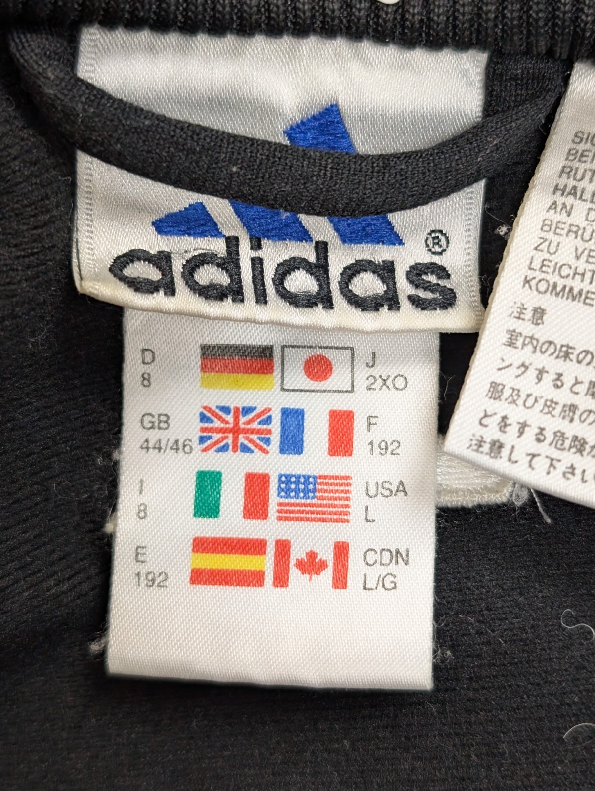 Veste de survêtement Adidas Noir Taille L Sportswear Training Zippée