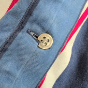 Chemise Ralph Lauren Blair M Rayures Bleu Blanc Rouge Logo Rouge