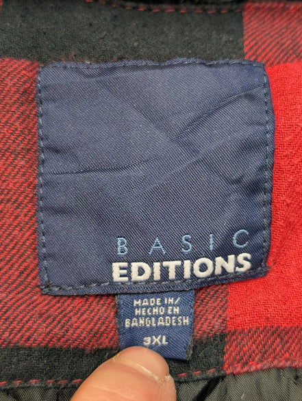Surchemise Veste Matelassée Flanelle ROUGE NOIR BASIC EDITIONS 3XL |264S