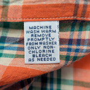 Chemise Ralph Lauren à carreaux orange et verte taille M #2657