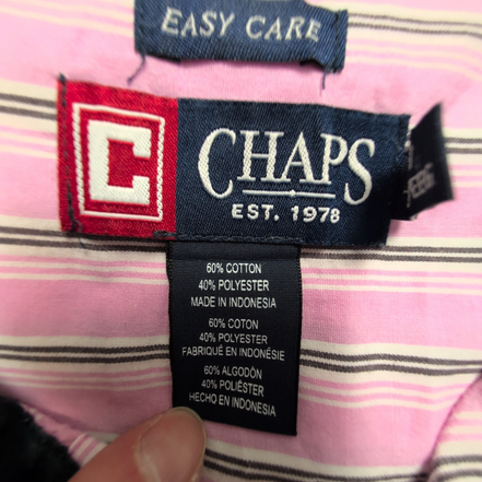Chemise CHAPS rose à rayures taille XXL #60e