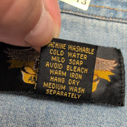 Chemise Harley Davidson XL Jean Made in Hong Kong Western Coton Logo Brodé