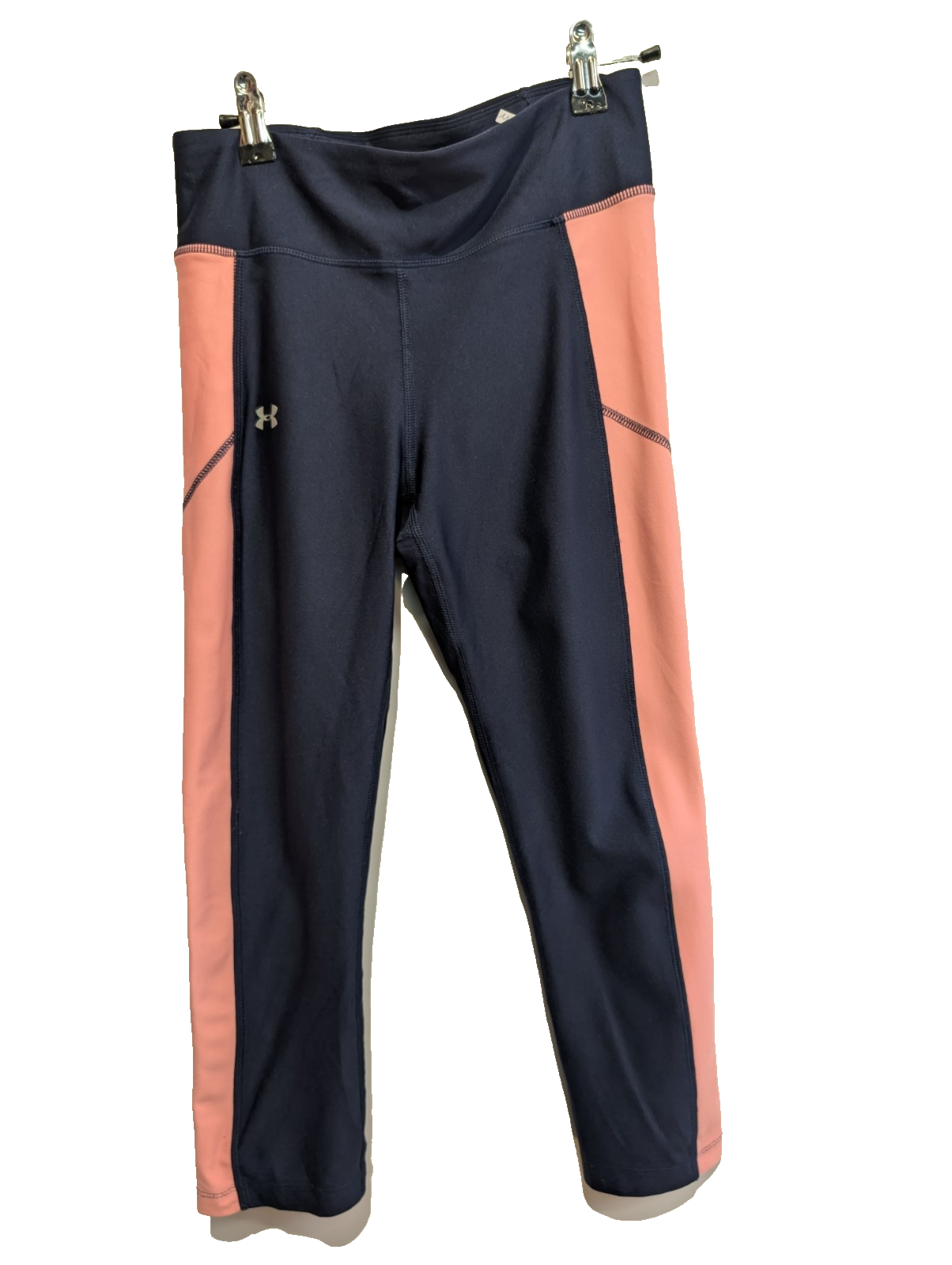 Pantalon Legging Under Armour HeatGear Compression Marine & Rose - Femme T.S