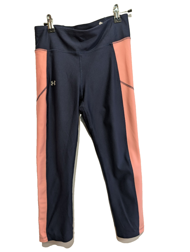 Pantalon Legging Under Armour HeatGear Compression Marine & Rose - Femme T.S