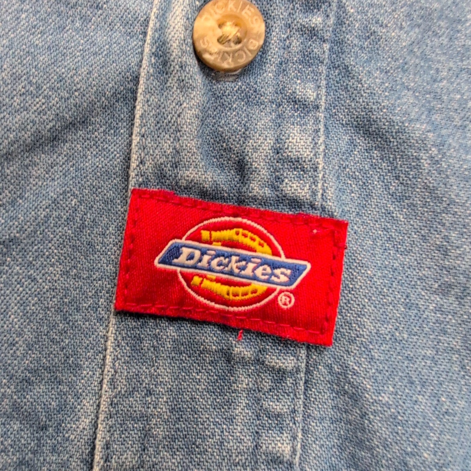 Chemise Dickies Jean Bleu L Made in Mexico Workwear Coton manches longues