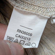 Pull CALVIN KLEIN Crème Col V Maille Côtelée Taille XL Coton Luxe Homme Chic