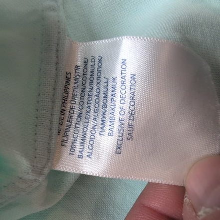 Chemise Ralph Lauren Vert Pastel S Manches Courtes Logo Rose