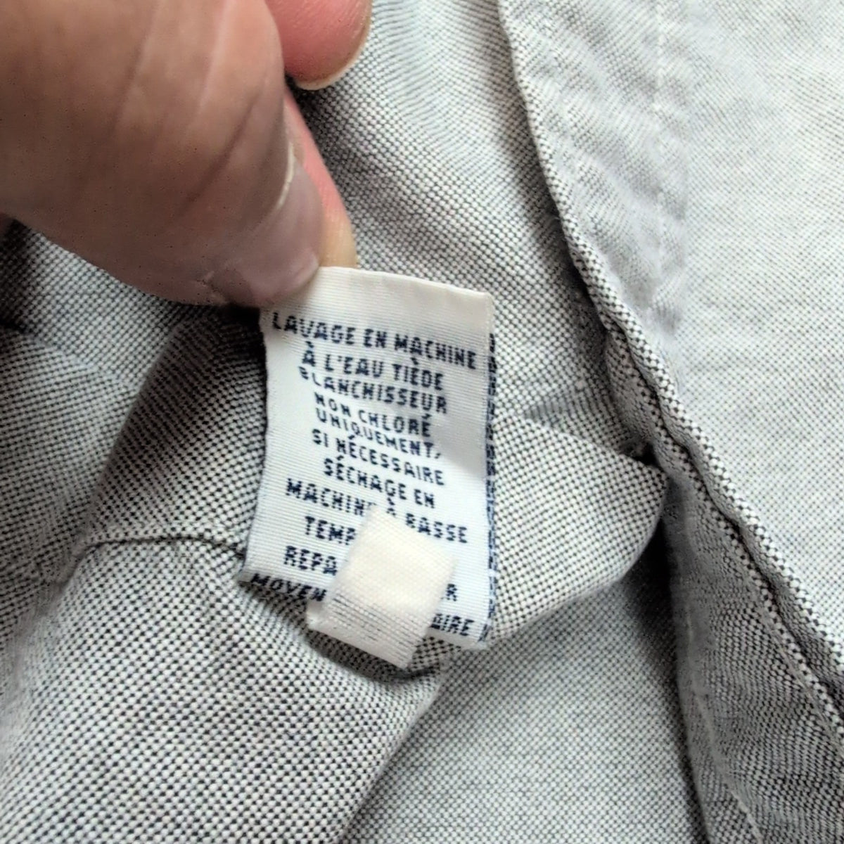 Chemise Ralph Lauren L Gris Clair Oxford Coton Logo Marron Manches Longues