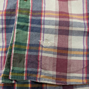 Chemise manches courtes Dockers bleu vert rouge blanc à carreaux taille M #186ms