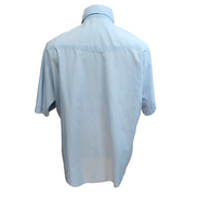 Chemise Kmart L Western Bleu Clair Col Pointe Manches Courtes Permanent Press