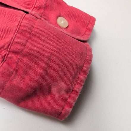 Chemise Ralph Lauren Blaire L Rouge Shirt Button Down Coton Logo Bleu Marine