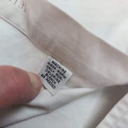 Chemise Ralph Lauren L Blanc Uni Logo Marron Made in Hong Kong manches longues