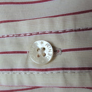 Chemise Tommy Hilfiger Denim blanc cassé rayures rouges manches courtes taille L