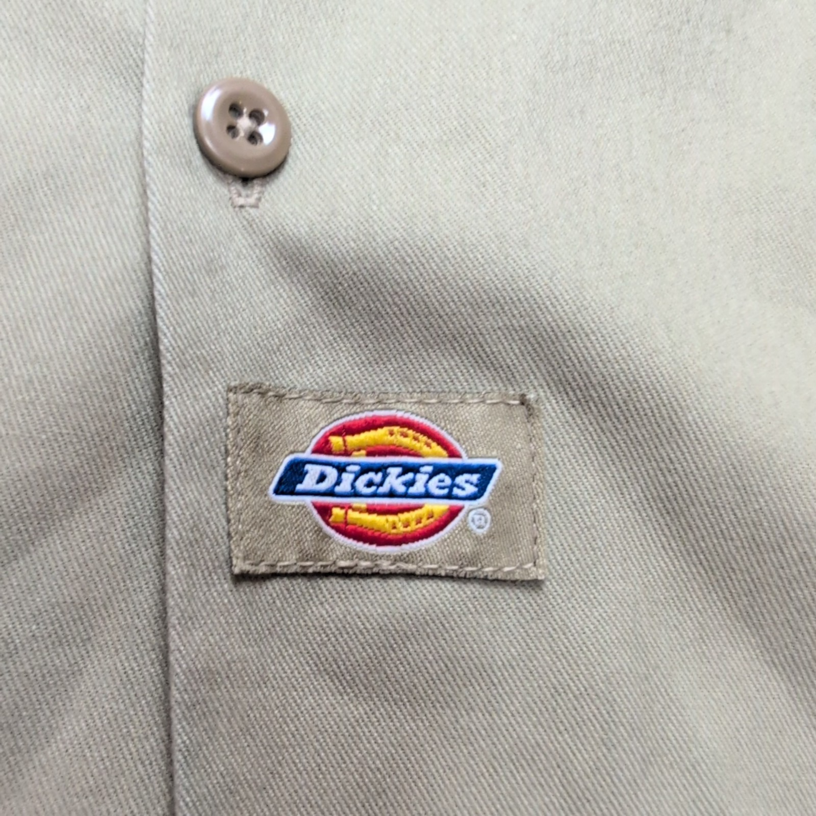 Chemise Dickies M Beige Workwear Manches Courtes Poches Boutonnées