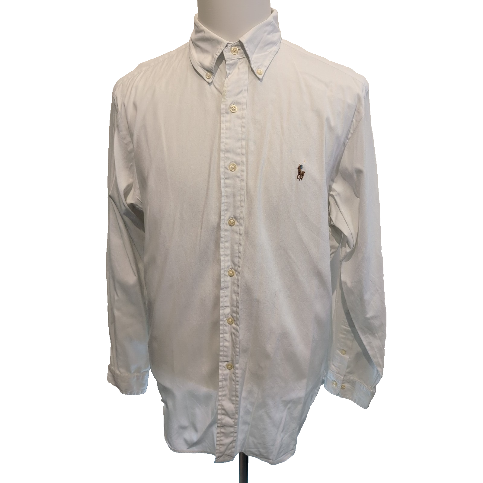 Chemise Ralph Lauren L Blanche Classic Fit Logo Marron Button Down Shirt