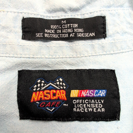 Chemise Jean NASCAR Café Authentic Bleu Clair Vintage Taille M