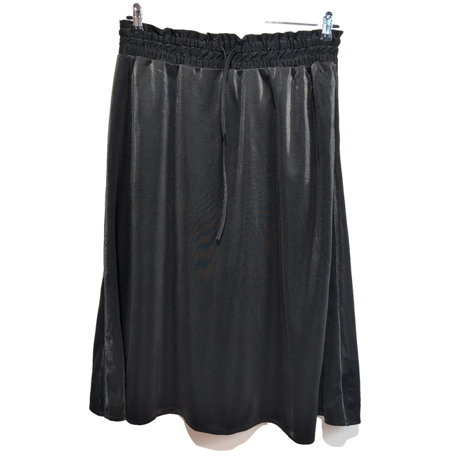 Jupe Femme Taille XL Christy Noire Satinée Stretch Neuve avec Étiquette