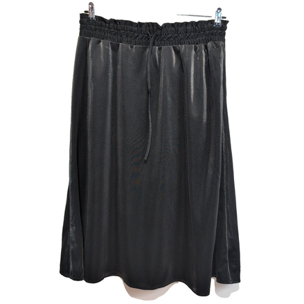 Jupe Femme Taille XL Christy Noire Satinée Stretch Neuve avec Étiquette